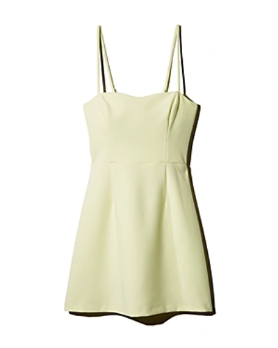 Shop French Connection Summer Whisper Tie-back Mini Sheath Dress In Super Lemon Solid