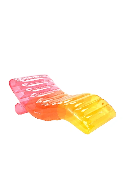 Shop Funboy Clear Chaise Lounger Floatie In Multi
