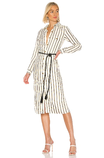 Shop House Of Harlow 1960 X Revolve Devina Midi Dress In Ivory & Black Stripe