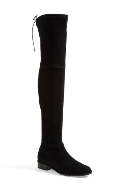 Shop Stuart Weitzman 'lowland' Over The Knee Boot In Black Suede