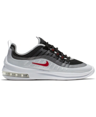 Shop Nike Men's Air Max Axis Casual Sneakers From Finish Line In Black/sport Red-mtlc Plat