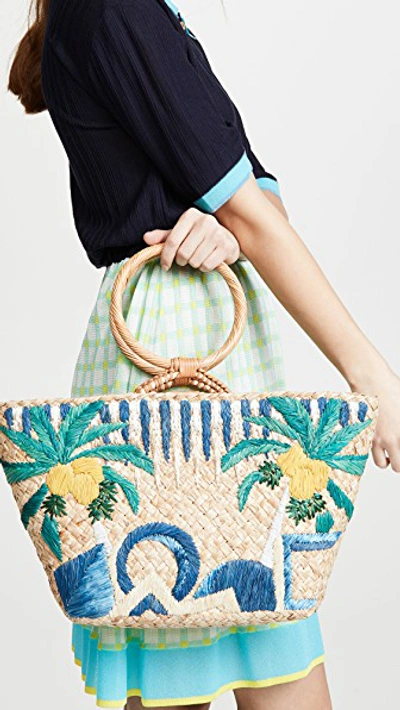 Shop Aranaz Geo Sunset Tote Bag In Blue