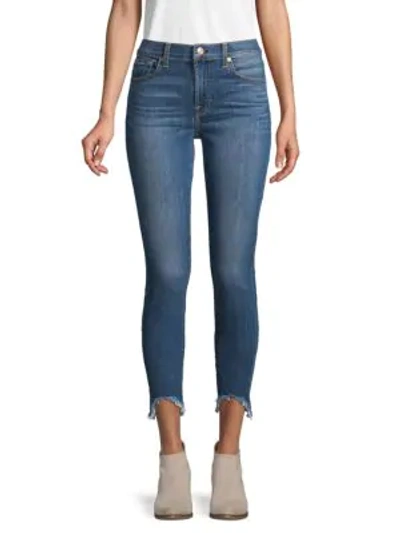 Shop 7 For All Mankind Gwenevere High-rise Skinny Ankle Jeans In Phoenix Sky
