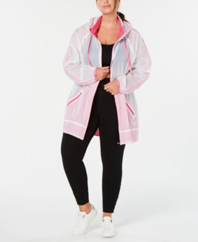 Shop Calvin Klein Performance Plus Size Rain Jacket In Peony