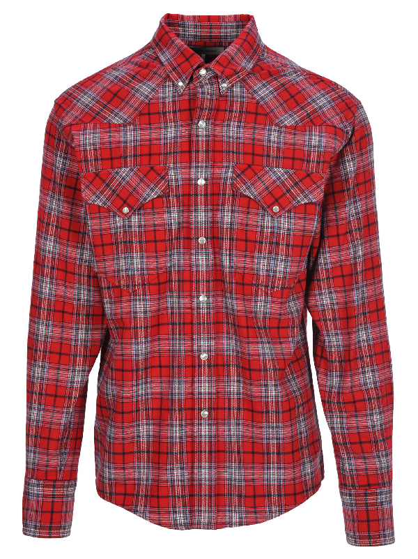 Isabel Marant Buston Shirt In Red Check | ModeSens