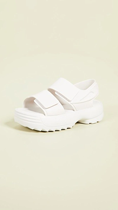 Shop Melissa X Fila Sandals In White