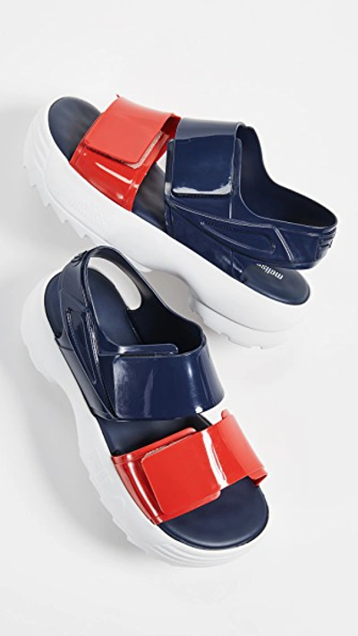 Shop Melissa X Fila Sandals In Blue/red