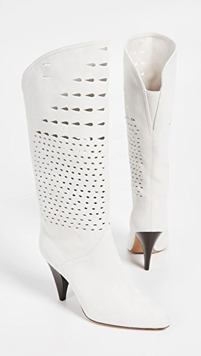 Shop Isabel Marant Lurrey Boots In White