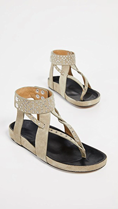 Shop Isabel Marant Ellan Sandals In Beige