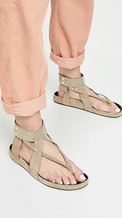 Isabel Marant Ellan Sandals In Beige ModeSens