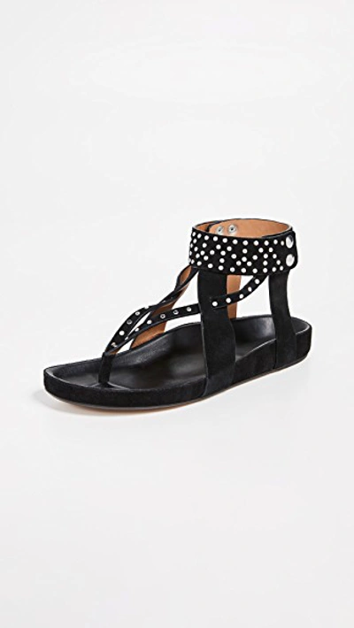 Shop Isabel Marant Ellan Sandals In Black