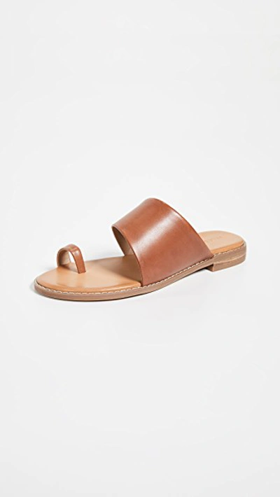 Shop Villa Rouge Stella Toe Ring Sandals In Deep Honey