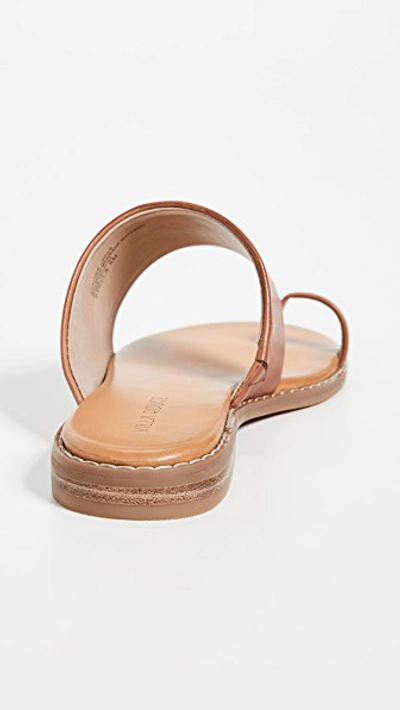 Shop Villa Rouge Stella Toe Ring Sandals In Deep Honey