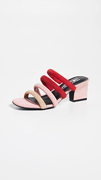 Shop Sol Sana Holt Tubular Block Heel Mules In Bubblegum