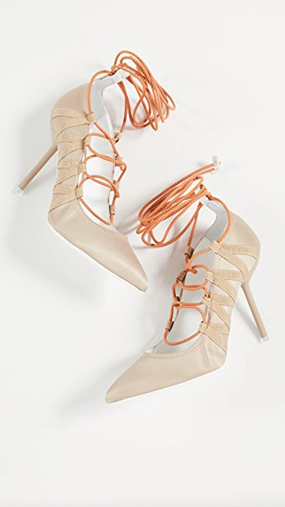 Shop Ben Taverniti Unravel Project Stiletto Pumps In Nude Coral