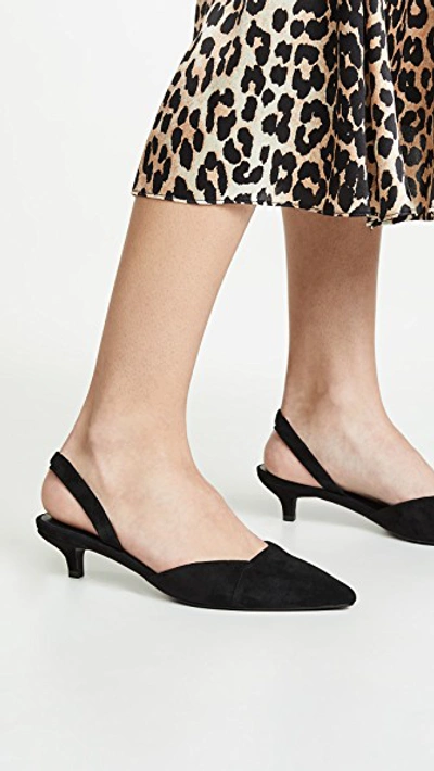 Shop Sol Sana Kate Heel Slingbacks In Black