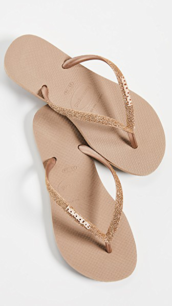 havaianas gold glitter
