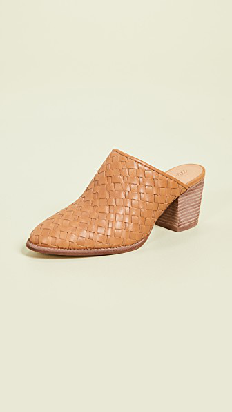 madewell harper mule amber brown