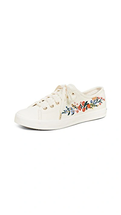 Shop Keds X Rifle Paper Co Vines Embroidery Sneakers In Snow White