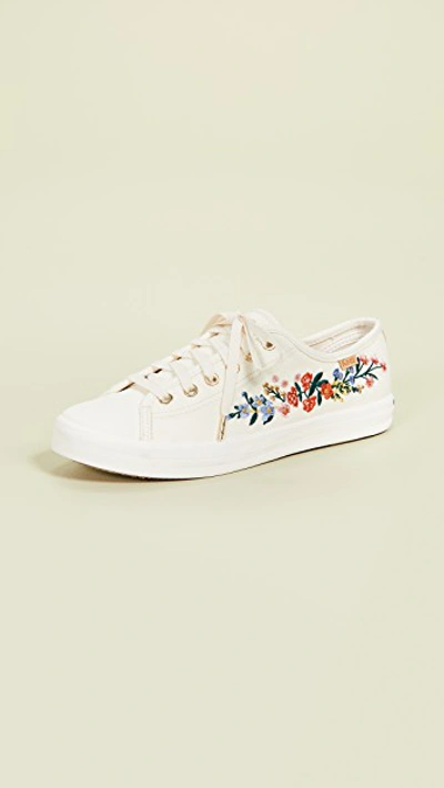 Shop Keds X Rifle Paper Co Vines Embroidery Sneakers In Snow White