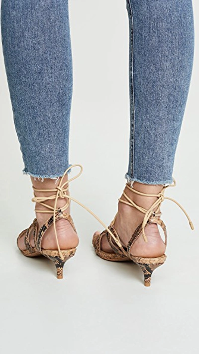 Scallop Kitten Heel Sandals