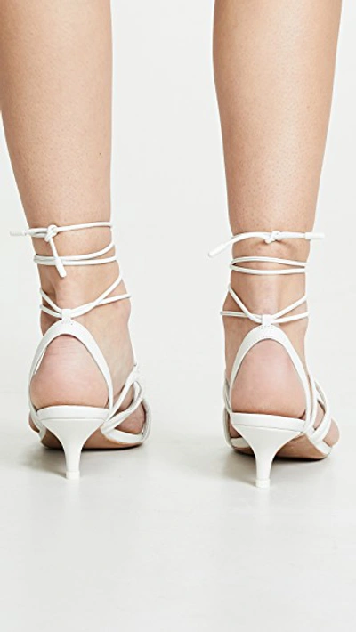 Shop Zimmermann Scallop Kitten Heel Sandals In Ivory