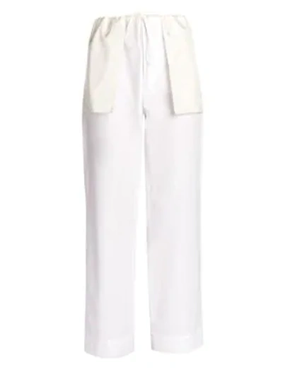 Shop Marni Patch Pocket Cargo Pants In Lily White