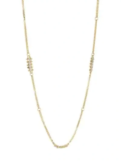 Shop Amali 18k Yellow Gold & Silver Diamond Necklace