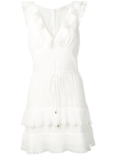 Shop Zimmermann Pleated Ruffle Dress - White