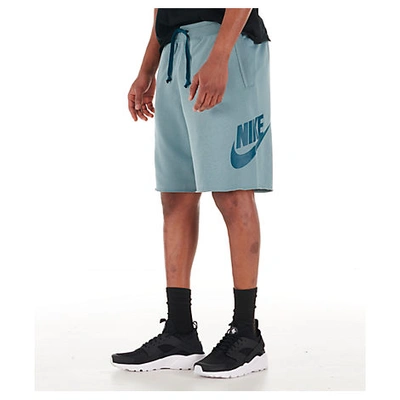 Shop Nike Men's Sportswear Alumni Fleece Shorts, Blue - Size Large