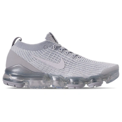 Shop Nike Women's Air Vapormax Flyknit 3 Running Shoes In White/pure Platinum/metallic Silver/white