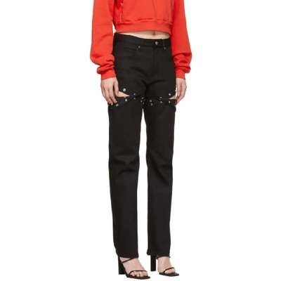 Shop Alyx Black Convertible Harlequin Jeans