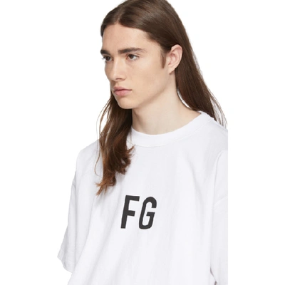 Shop Fear Of God White Fg T-shirt