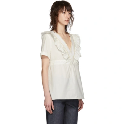 Shop Apc A.p.c. Off-white Erwin Blouse In Aac Blanc