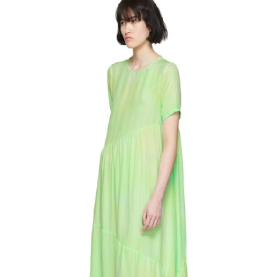 Shop Collina Strada Green Tie-dye Ritual Dress