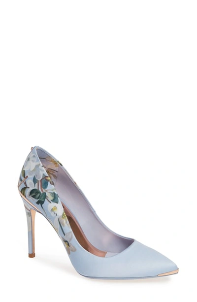 Ted Baker Women's Izbelip Floral Pointed-toe Pumps In Blue Graceful Fabric  | ModeSens