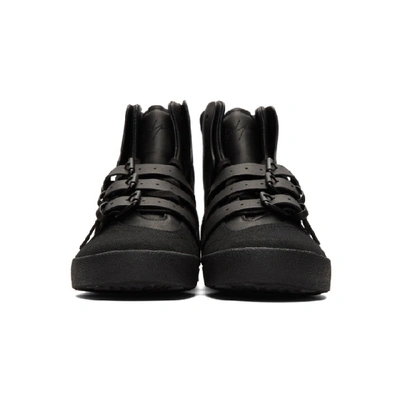 Shop Yohji Yamamoto Black Middoberuto Sneakers