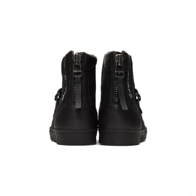 Shop Yohji Yamamoto Black Middoberuto Sneakers