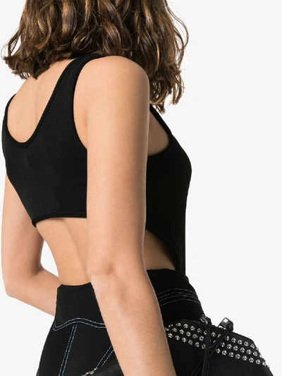 Shop Mugler Cutout-detail Bodysuit In Black