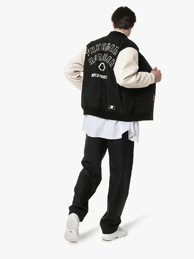 Moncler Genius Moncler X Fragment Hiroshi Fujiwara Logo Print Bomber Jacket  In Multi | ModeSens