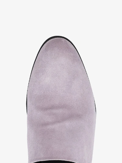 Shop Haider Ackermann Purple Babouche Suede Slippers