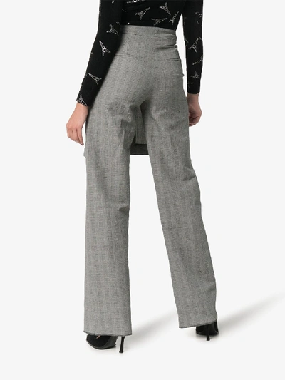 Shop Delada Front Zip Skirt Slim Leg Trousers In Grey