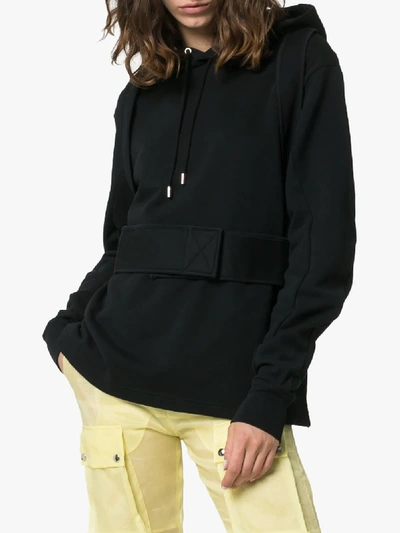 Shop Gmbh Harness Cotton Hoodie In Black