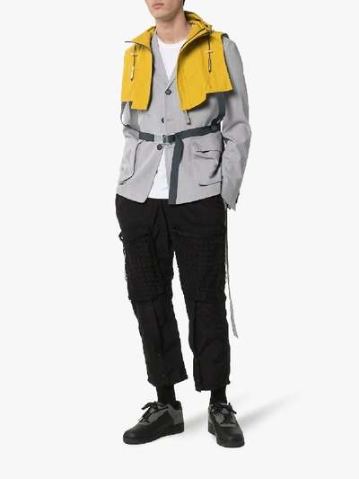 Shop A-cold-wall* Drawstring Hooded Vest In Yellow
