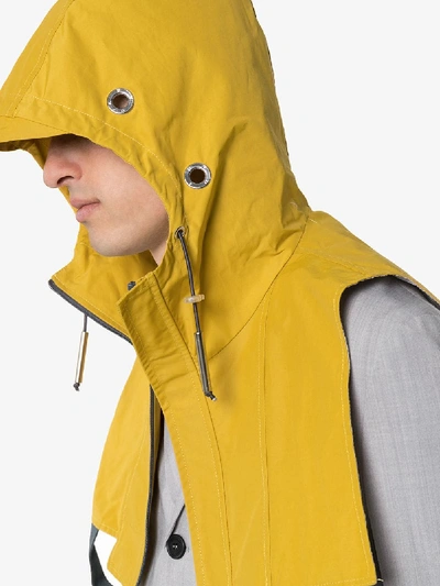 Shop A-cold-wall* Drawstring Hooded Vest In Yellow