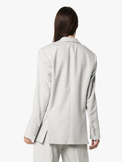 Shop Stella Mccartney Single-breasted Cotton-blend Blazer Jacket In 4691
