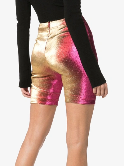 Shop Area Metallic Bike Shorts In 111 - Pink