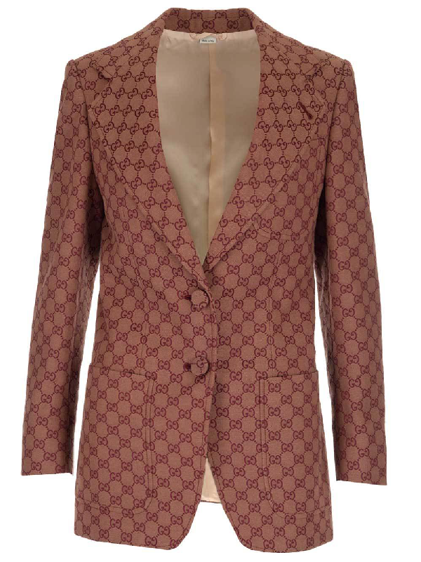 gucci print blazer