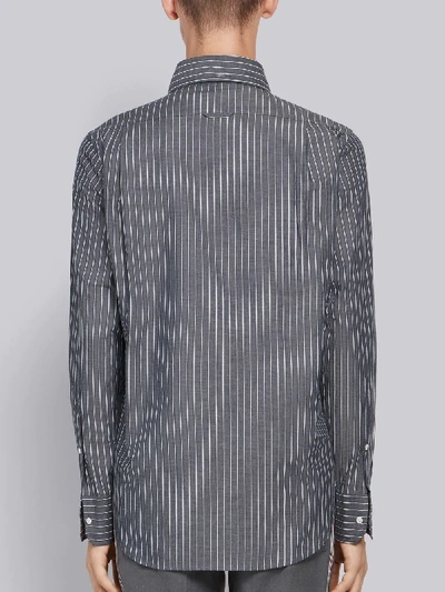 Shop Thom Browne Pinstriped Straight-fit Shirt In Blue