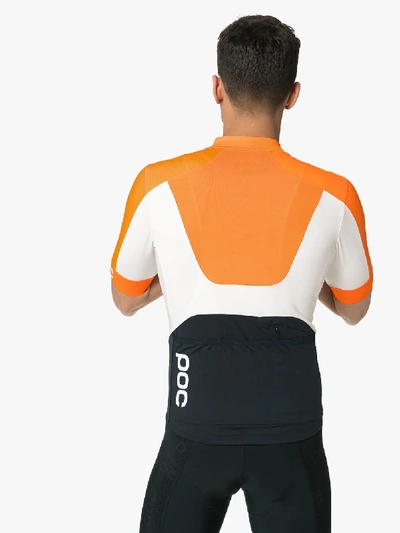 Shop Poc Multicoloured Avip Ceramic Cycling Jersey In Orange